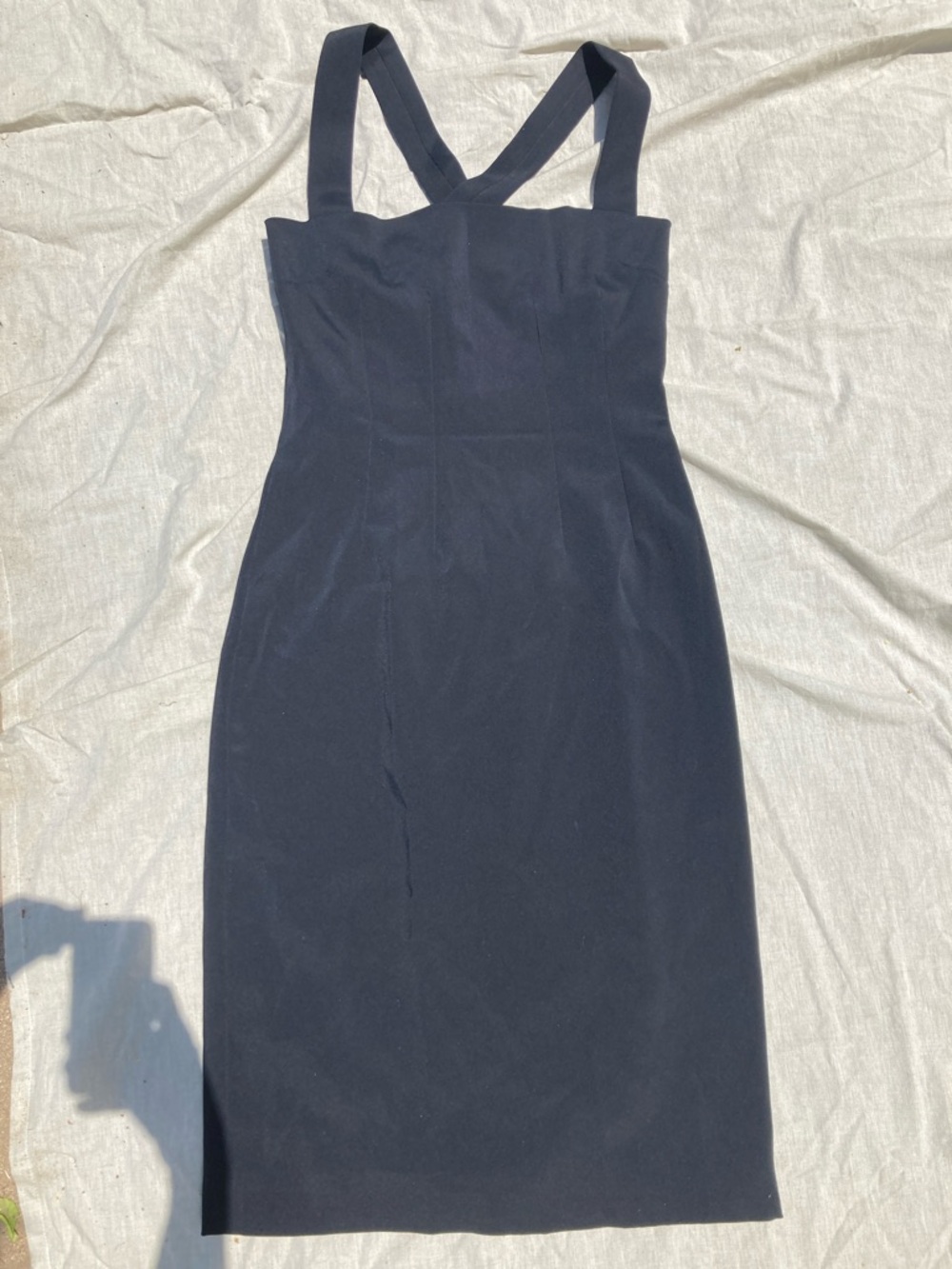 ⏳Dolce Gabbana stretch body con LBD black dress sz 44 / 8 M
